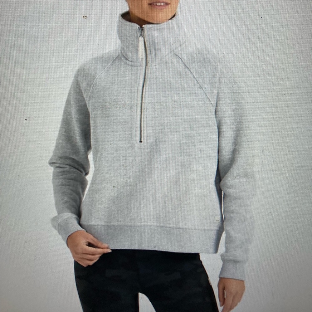 EUC Vuori Restore Half Zip-Light Heather Grey-XS